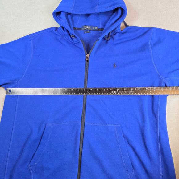 Polo Ralph Lauren Performance Hoodie XL Blue Full Zip Sweatshirt - Picture 12 of 16